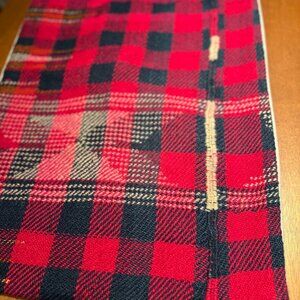 Kilim Pillowcase - Magenta and Navy plaid -wool